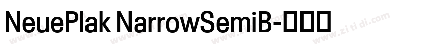 NeuePlak NarrowSemiB字体转换